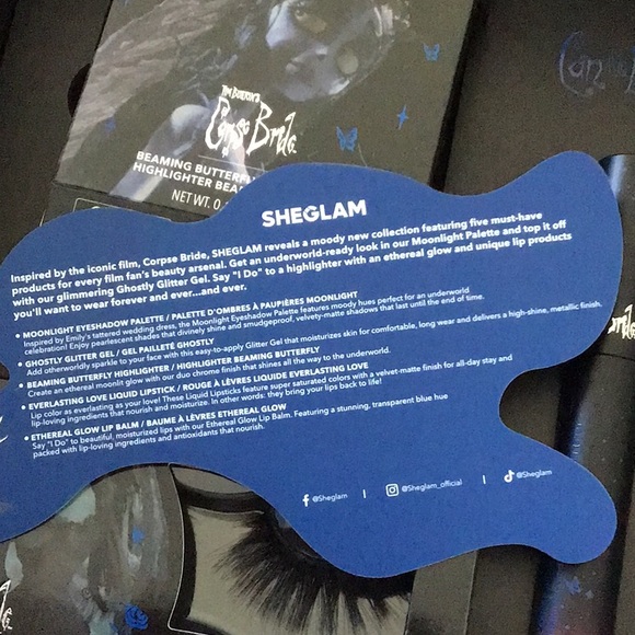 SheGlam Tim Burton’s Corpse Bride Limited Collection 10 pieces. Eye palette Lips - Picture 11 of 11